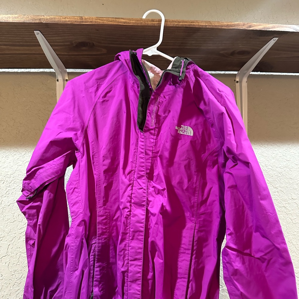 Purple North Face Raincoat